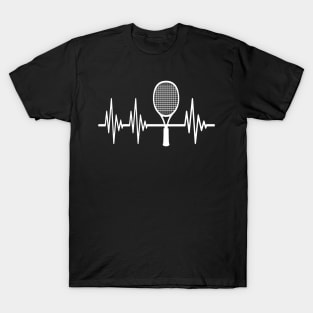 Tennis Heartbeat Shirt Best Tennis Gift Tee for Players Fans T-Shirt